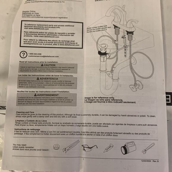 Delta Trinsic Two Handle Centerset Bathroom Faucet In Stainless - Picture 3 of 9